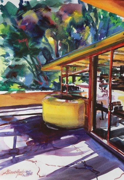 JUDY GINA, DECK VIEW AT FALLINGWATER, PROFESSIONAL